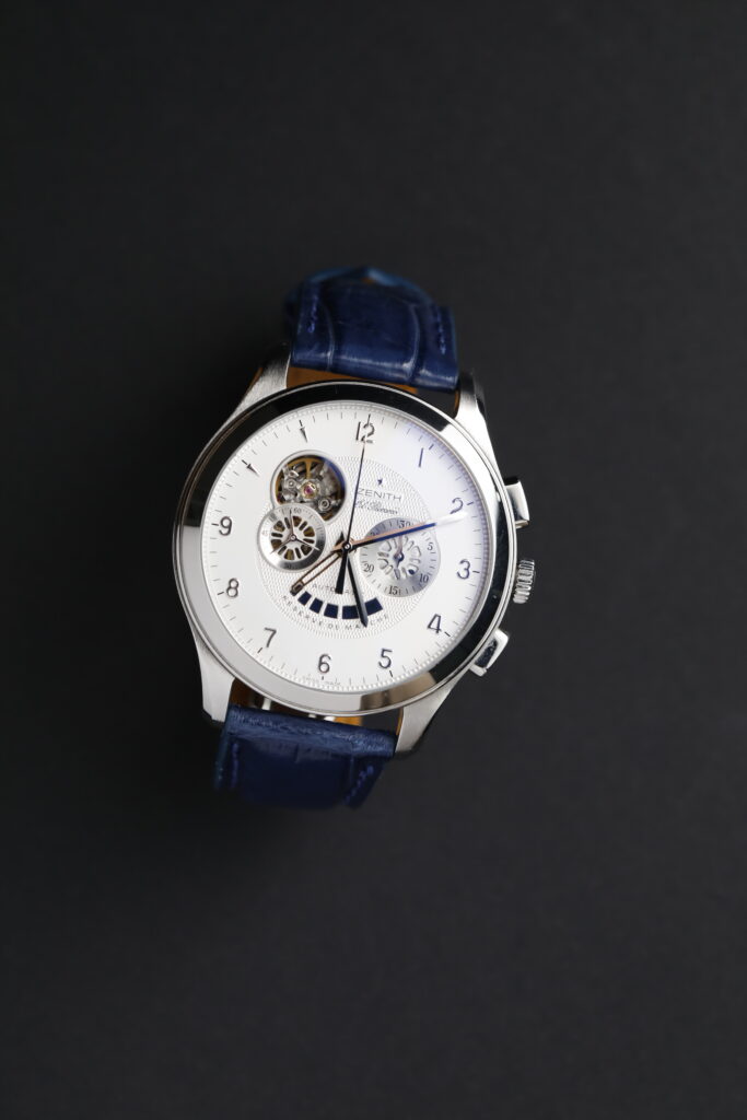 Zenith El Primero Grand Class Open, Chronograph, Power Reserve, full set, 2015, 44 mm