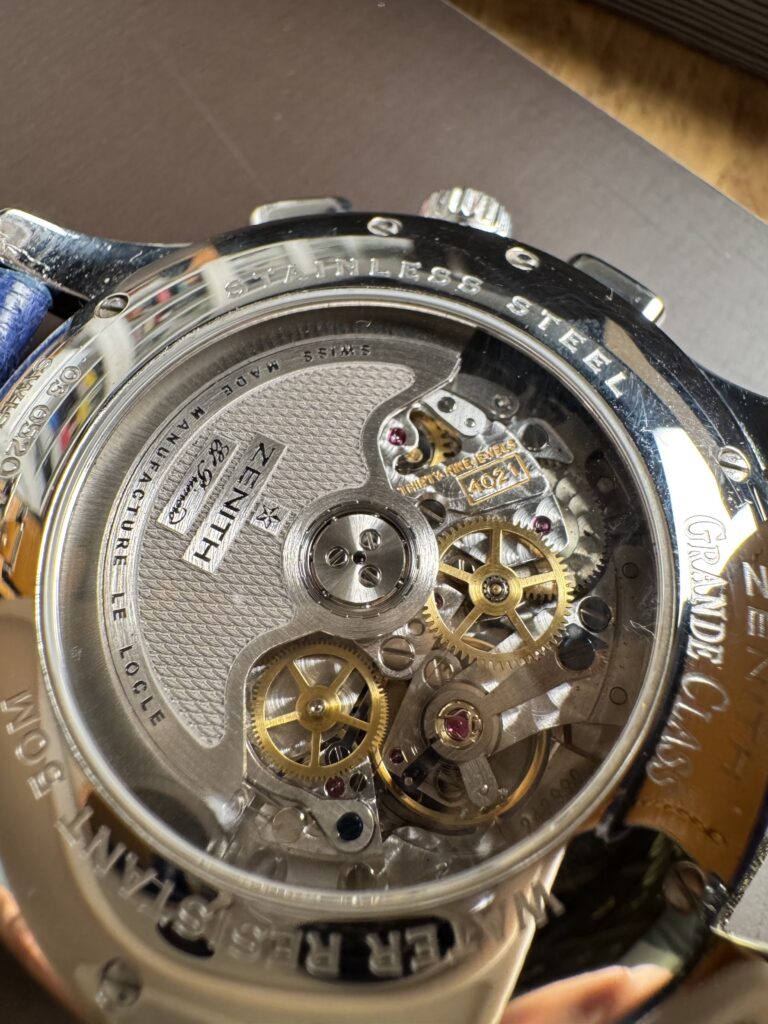 Zenith El Primero Grand Class Open, Chronograph, Power Reserve, full set, 2015, 44 mm
