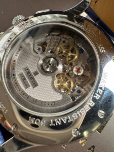 Zenith El Primero Grand Class Open, Chronograph, Power Reserve, full set, 2015, 44 mm