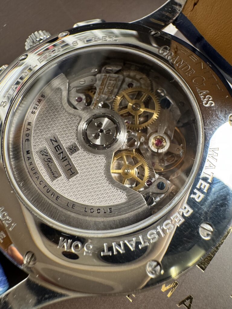 Zenith El Primero Grand Class Open, Chronograph, Power Reserve, full set, 2015, 44 mm