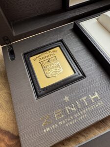Zenith El Primero Grand Class Open, Chronograph, Power Reserve, full set, 2015, 44 mm