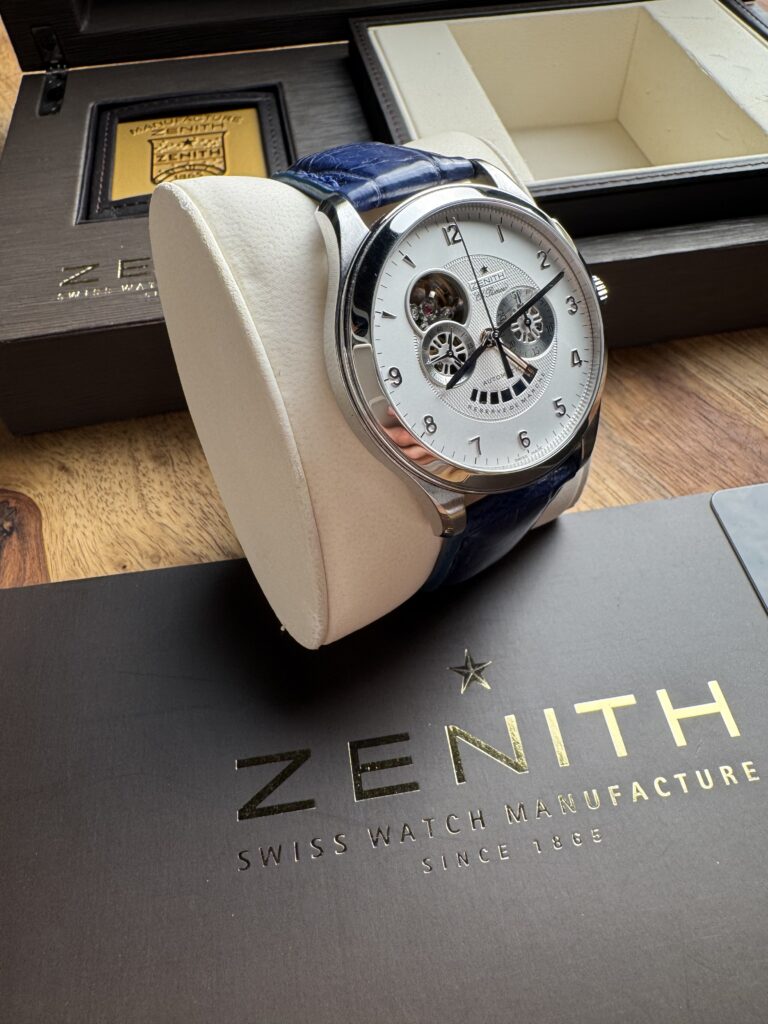 Zenith El Primero Grand Class Open, Chronograph, Power Reserve, full set, 2015, 44 mm