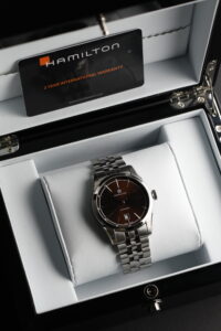 Hamilton Jazzmaster Spirit of Liberty H424151 Automatic, hnědý ciferník, 42 mm