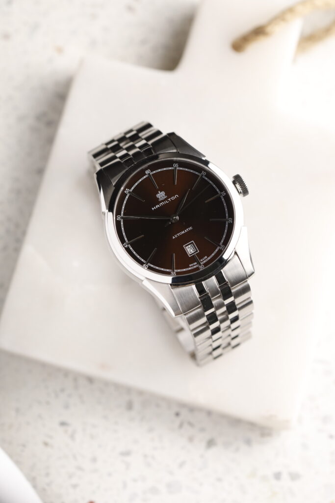 Hamilton Jazzmaster Spirit of Liberty H424151 Automatic, hnědý ciferník, 42 mm