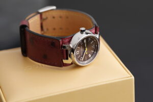 Louis Vuitton Tambour Q1211 červenohnědé, full set, 28 mm