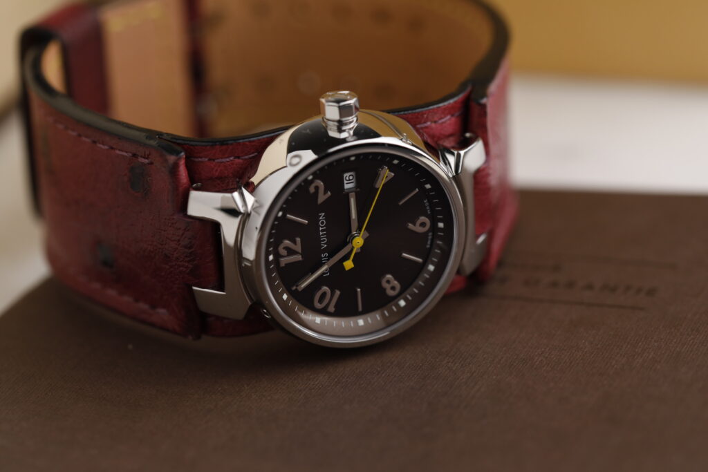 Louis Vuitton Tambour Q1211 červenohnědé, full set, 28 mm