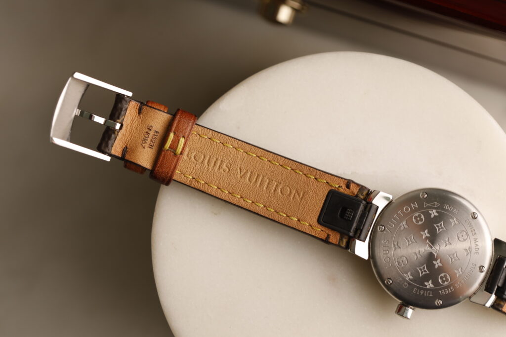 Louis Vuitton Tambour Lovely Cup Q12MP, modrý ciferník, 12 diamantů, quartz, 28 mm