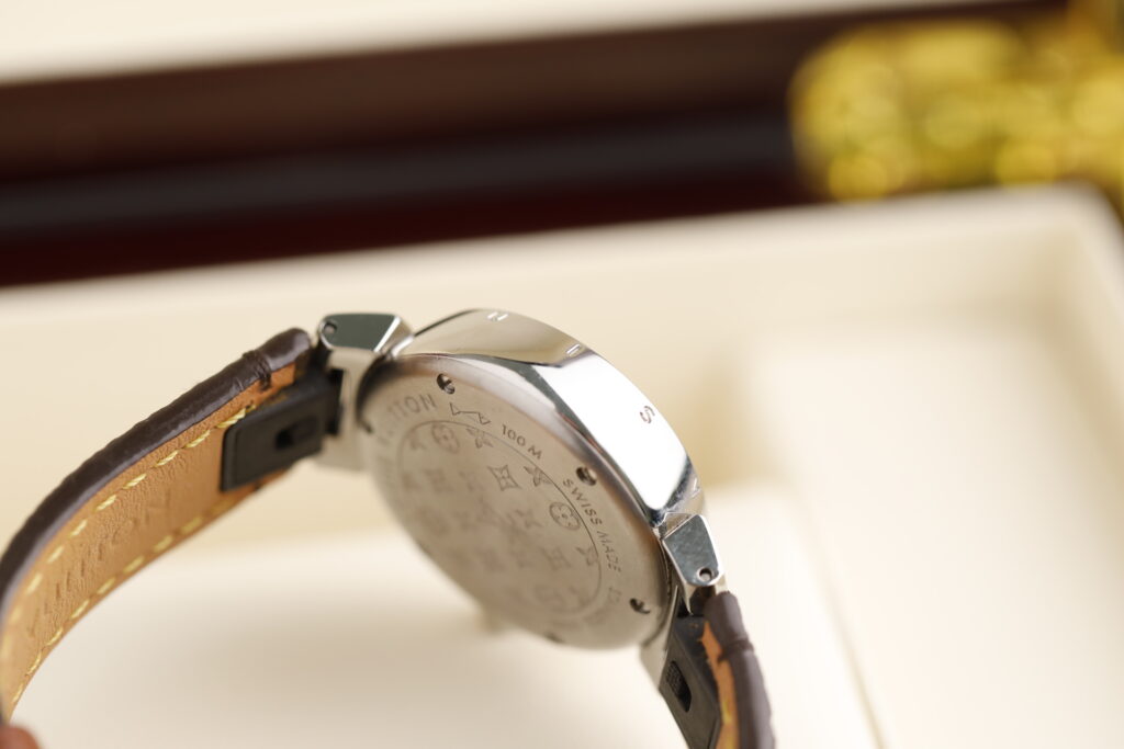 Louis Vuitton Tambour Lovely Cup Q12MP, modrý ciferník, 12 diamantů, quartz, 28 mm