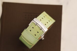 Louis Vuitton Tambour Q1212 datum beige green, 28 mm