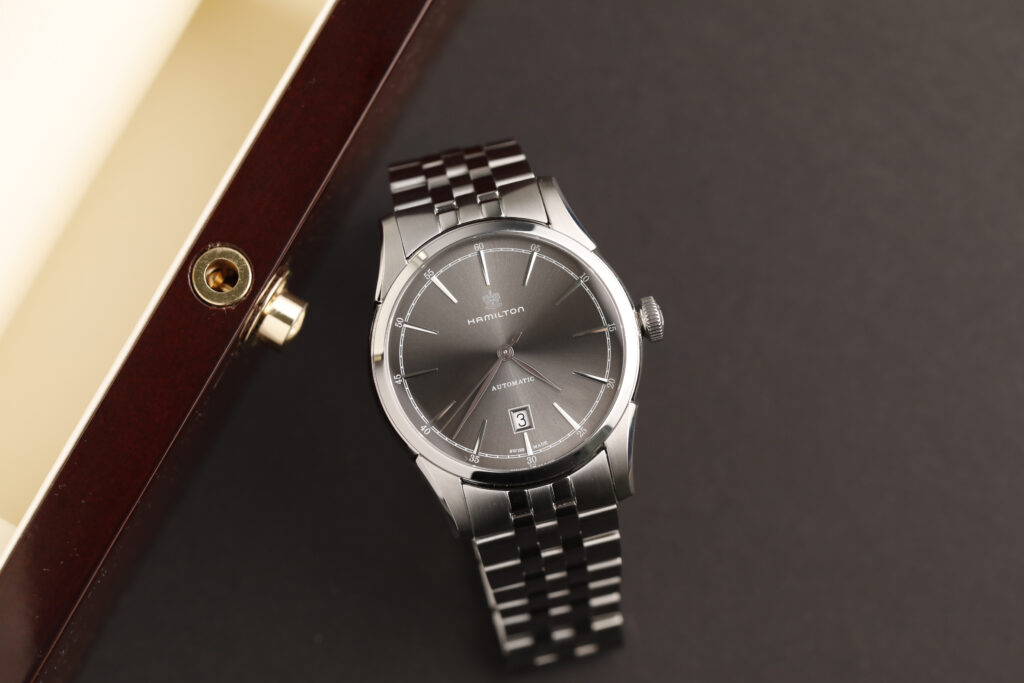 Hamilton Jazzmaster Spirit of Liberty H424151 Automatic, šedý ciferník, 42 mm