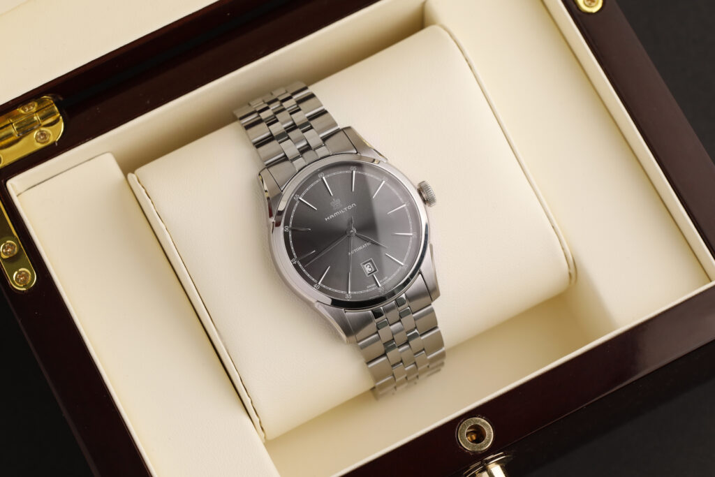 Hamilton Jazzmaster Spirit of Liberty H424151 Automatic, šedý ciferník, 42 mm